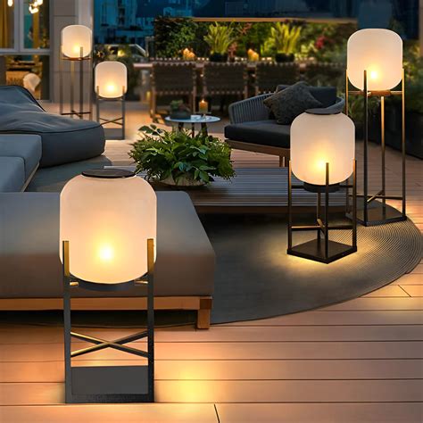 homebase modern stainless steel box lantern|outdoor floor lanterns for patio.